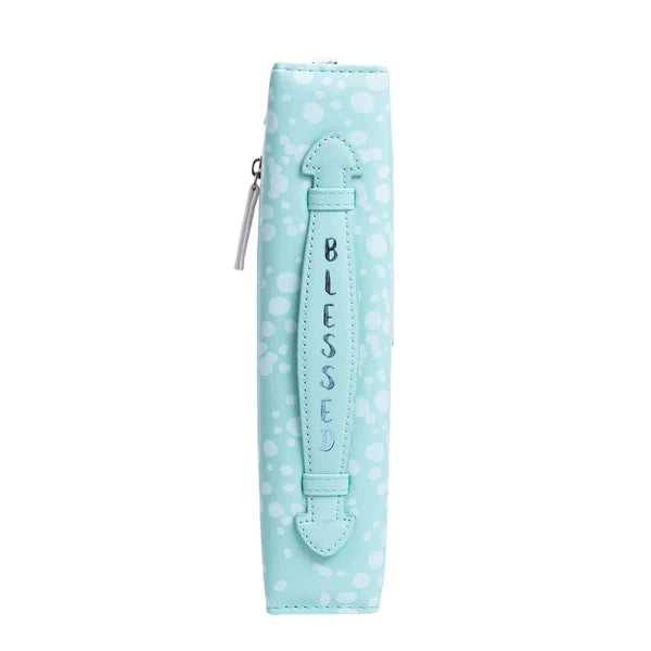 Bible Cover: Blessed, Teal/Blue