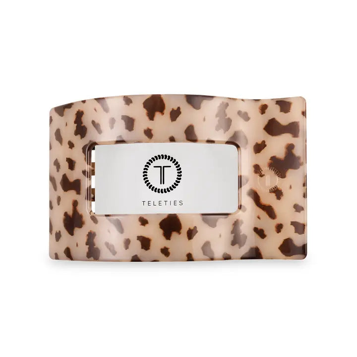 Teleties Flat Rectangle Hair Clip | Medium | Blonde Tortoise