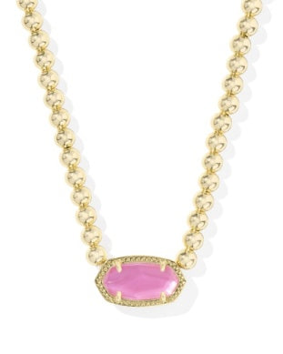 KENDRA SCOTT ELISA BEADED NECKLACE GOLD AZALEA ILLUSION