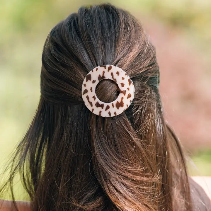 Teleties Blonde Tortoise | Medium | Flat Circle Hair Clip