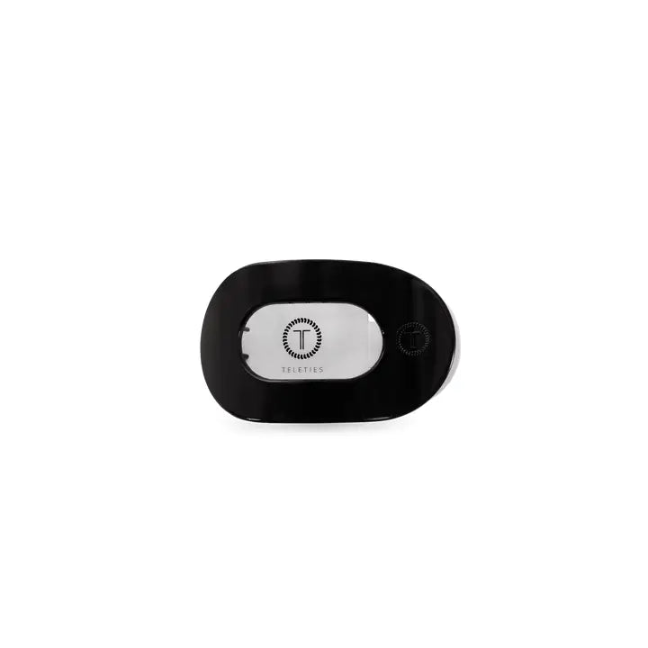 Teleties Jet Black | Tiny | Flat Round Clip