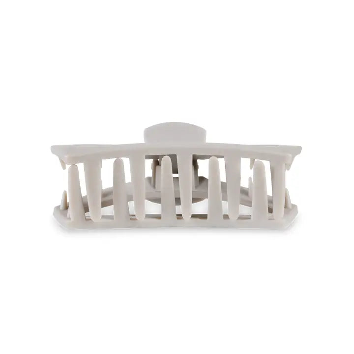 Teleties Open Hair Clip | Small | Silver Flames