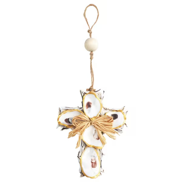MUD PIE CROSS OYSTER ORNAMENT