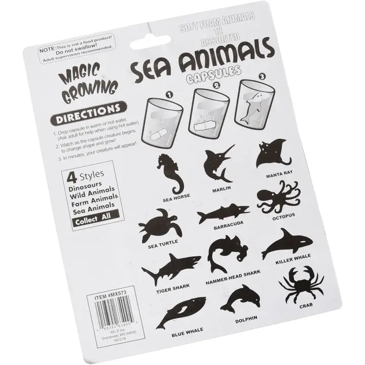 Magic Grow Sea Animal Capsules 12-unit Case Pack