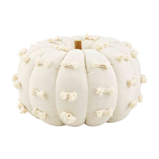 MUD PIE LARGE DOT PUMPKIN SITTER