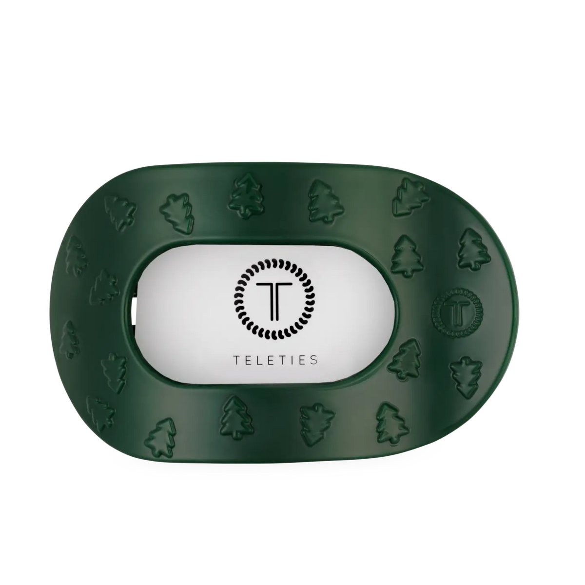 Teleties O Christmas Tree | Large | Flat Round Hair Clip