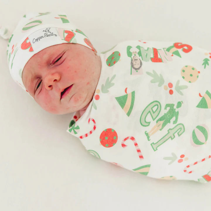 Copper Pearl Knit Swaddle Blanket - Elf