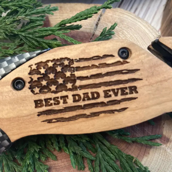 Flag Best Dad Ever Knife