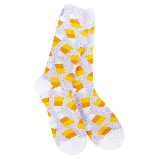 World's Softest Socks Halloween Cozy Crew-Candy Corn