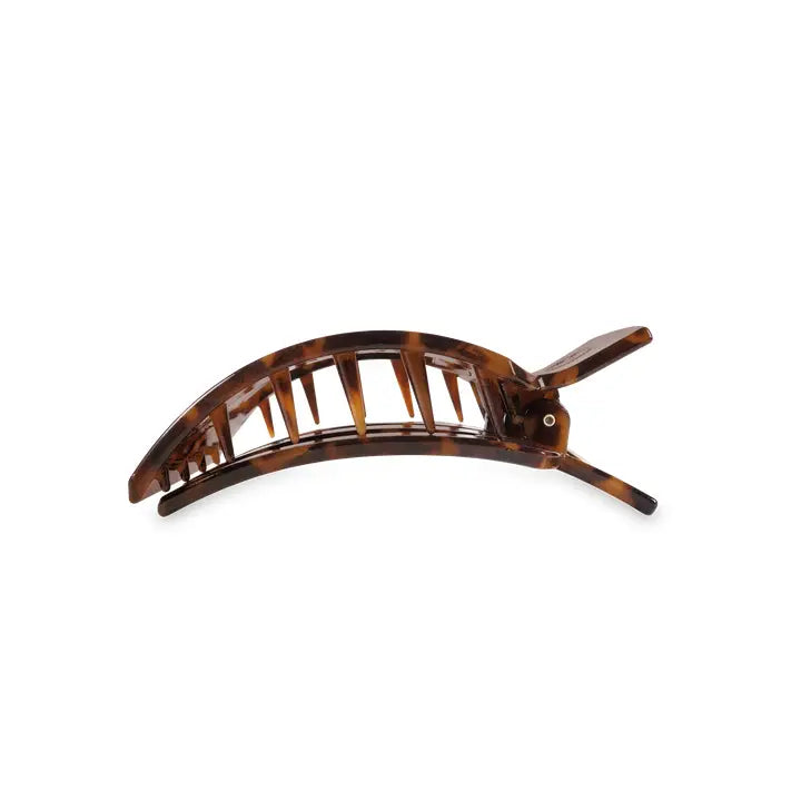 Teleties Square Flat Hair Clip | Med. | Tortoise