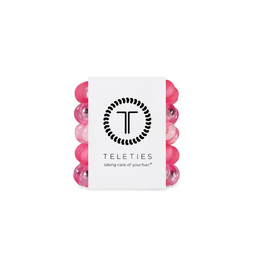 Teleties Spiral Hair Coils | Tiny | Pretty in Pink Hair Ties