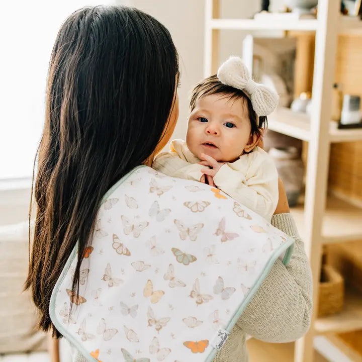 Copper Pearl Premium Burp Cloths - Flora