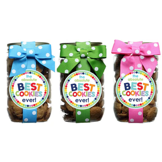 Oh, Sugar! Cookie Jars - Rainbow Dot Best Cookies Ever - Pint