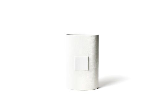 HAPPY EVERYTHING! WHITE SMALL DOT BIG OVAL VASE