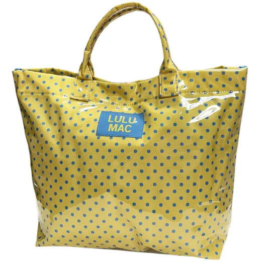 LULU MAC Tote Bag Yellow/Blue Dot