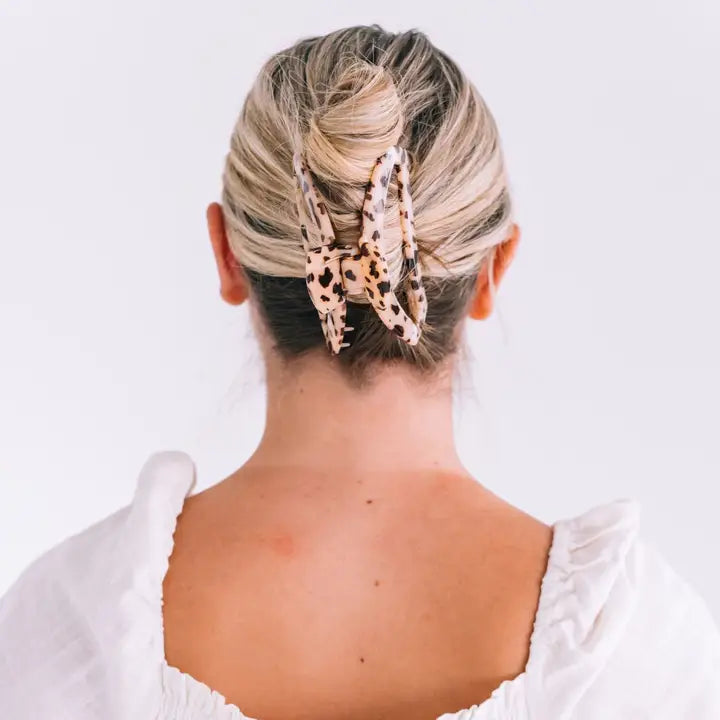 Teleties Open Hair Clip | Large | Blonde Tortoise