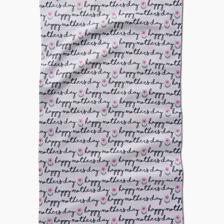 Geometry Happy Mothers Day Tea Towel