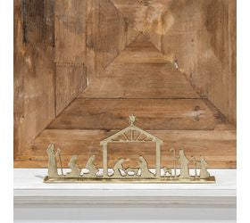 Pd HOME 14.5" GOLD TABLE TOP NATIVITY