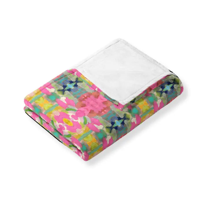Laura Park Designs Pink Paradise Fleece Blanket