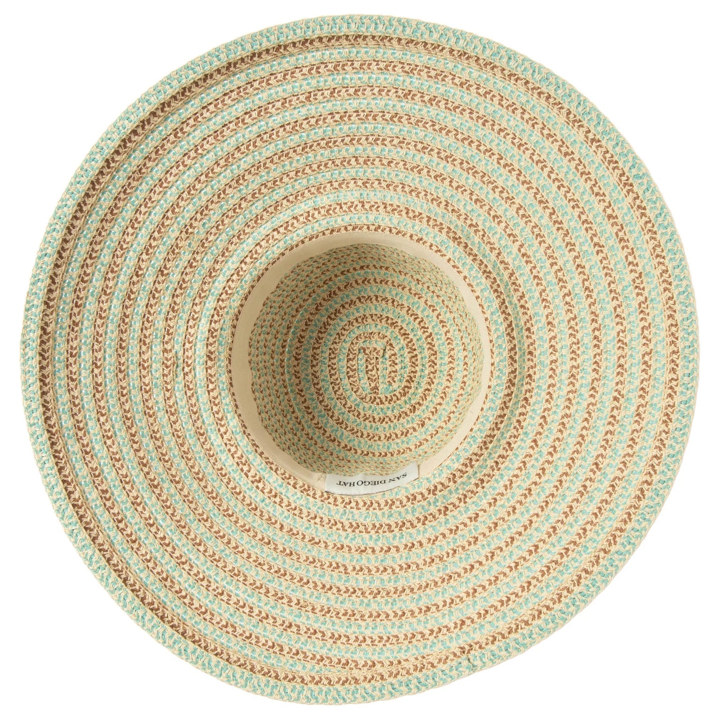 San Diego Hat Brisa - Round Crown Sun Hat-Brown Blue