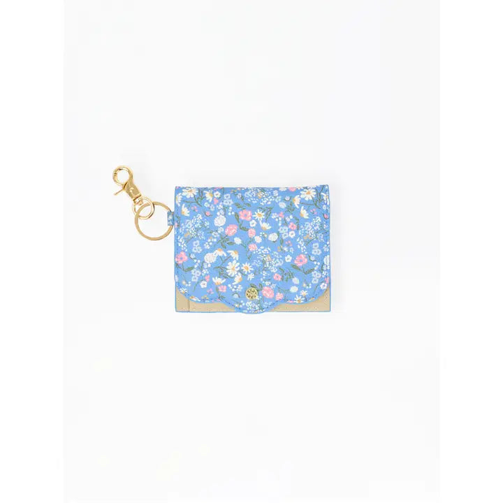 Mary Square Scalloped Id Wallet | Petal Charm Cornflower