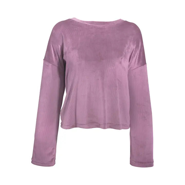 Amanda Blu Lavender Luxe Lounge Pajama Set | Long-Sleeve Velour Pjs