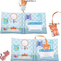 Bebe Mondo Teddy Bear Cloth Book Soft Baby Activity Books-Good night beer
