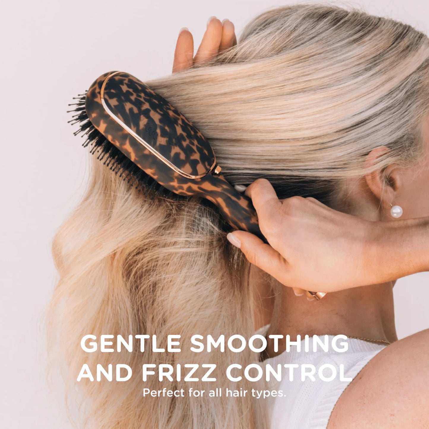 Boar Bristle Hair Brush | Tortoise Teletie