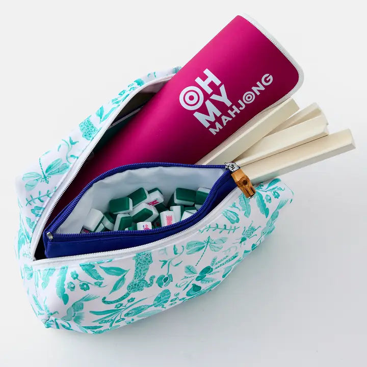 Oh My Mahjong Palm Beach Green Mahjong Travel Set