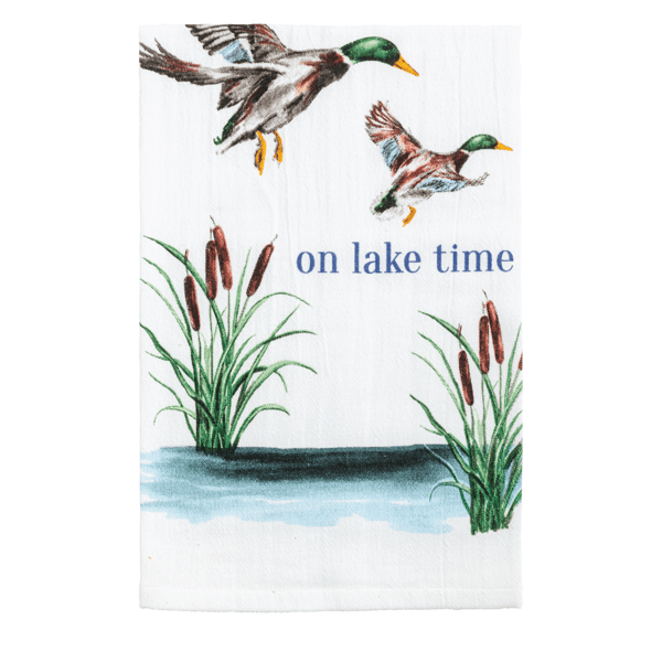 MUD PIE ON LAKE TIME PRINTED TOWEL