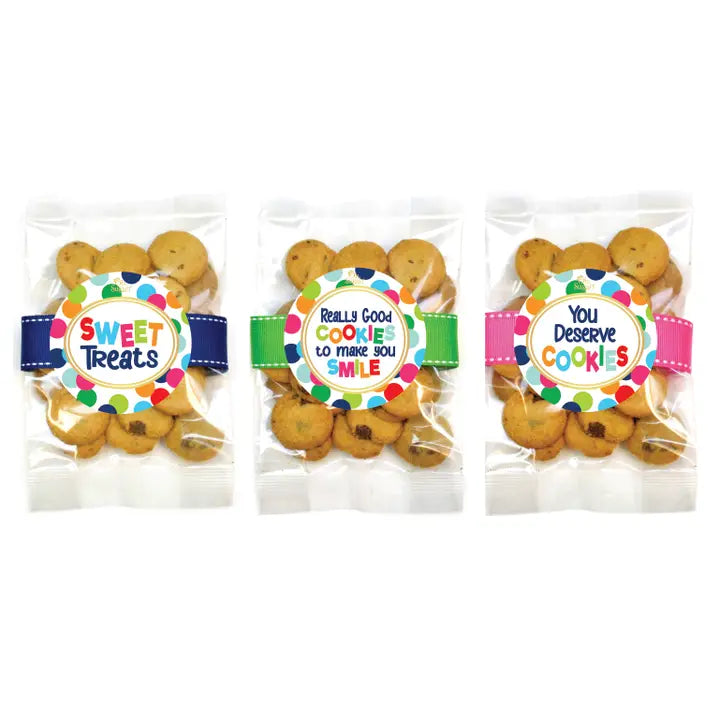 Oh, Sugar! Cookie Bags - Lots of Dots Assorted - Small-Chocolate Chip