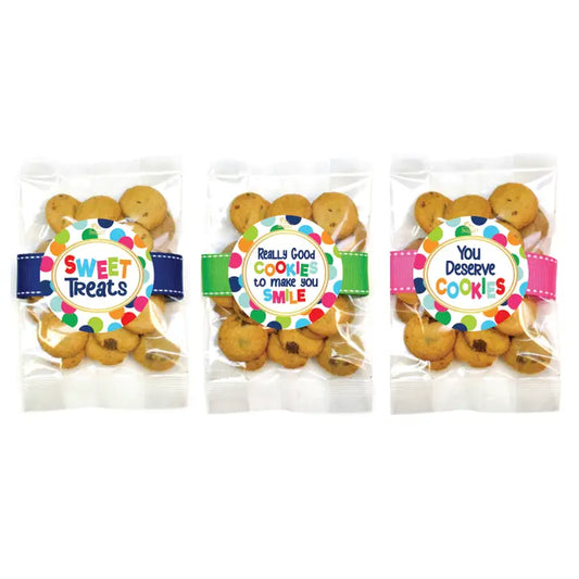 Oh, Sugar! Cookie Bags - Lots of Dots Assorted - Small-Chocolate Chip