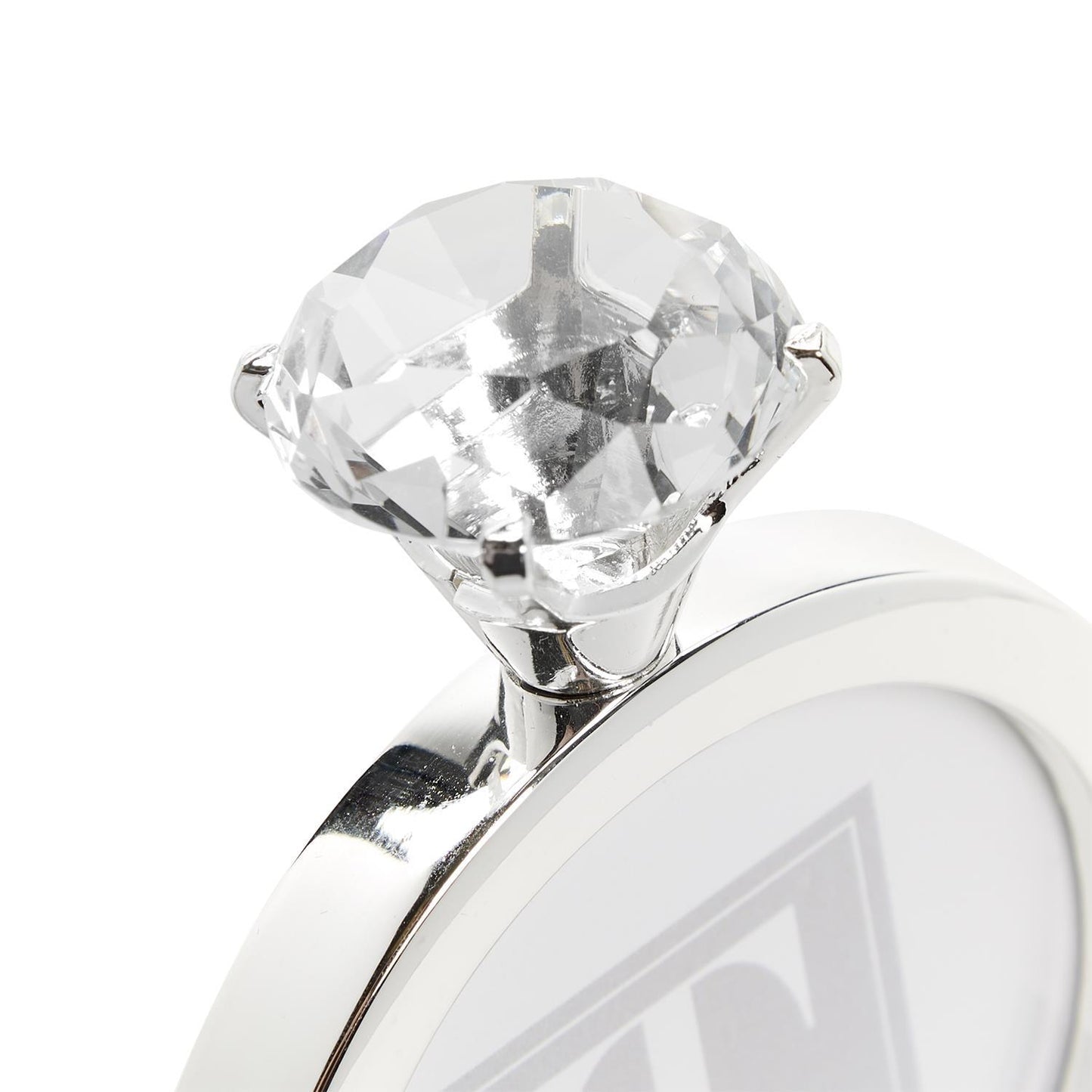 TWO'S COMPANY ROUND DIAMOND RING PHOTO FRAME