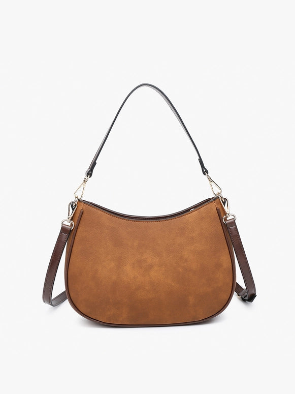 JEN & CO. Zoe Two-Tone Distressed Crossbody