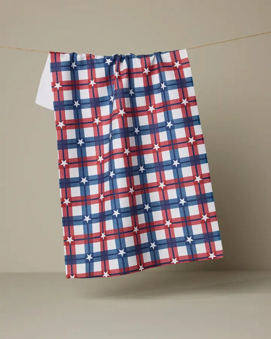 Geometry Backyard Picnic Tea Towel