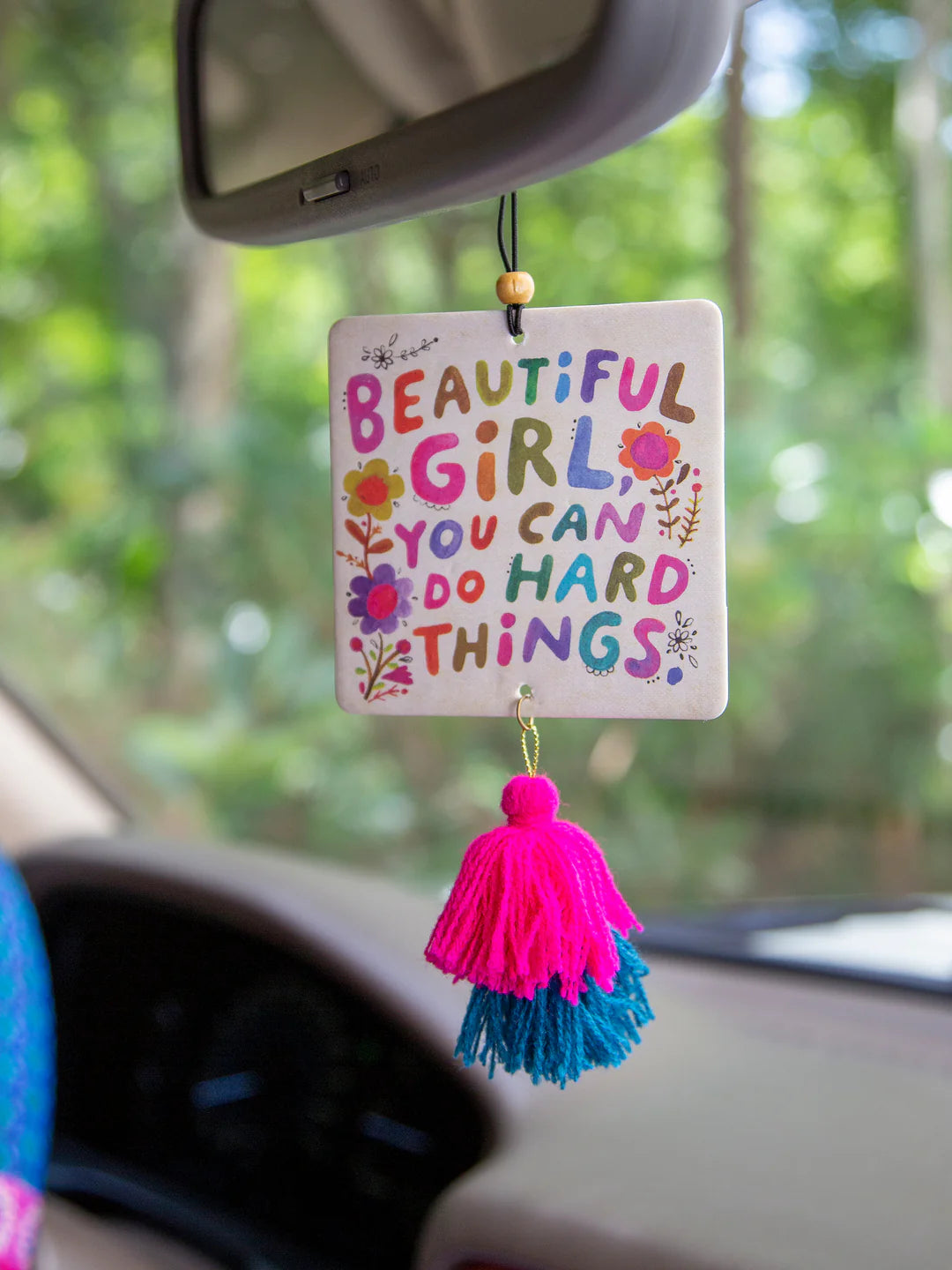 Natural Life Car Air Freshener-Beautiful Girl You Can Do Hard Things