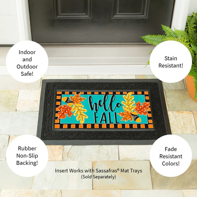 Evergreen Enterprises Hello Fall Leaves Sassafras Switch Mat, 22" x 10"