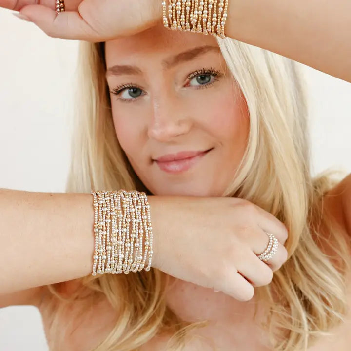 Dainty Sutton Bracelet in Gold with Silver