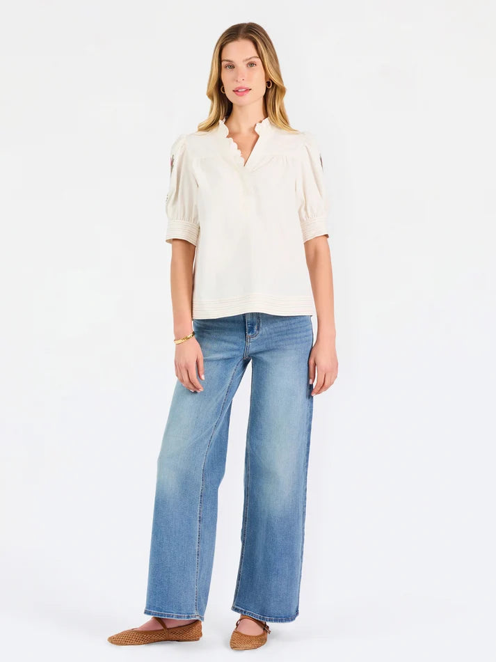 MARY SQUARE Top Emmie Ivory
