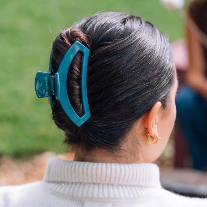 Teleties Open Teal with It Large Hair Clip
