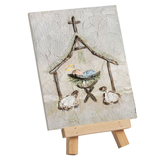 MUD PIE MANGER FARMHOUSE ART