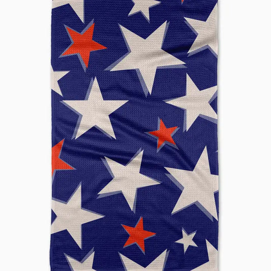 Geometry Shadowed Stars Tea Towel