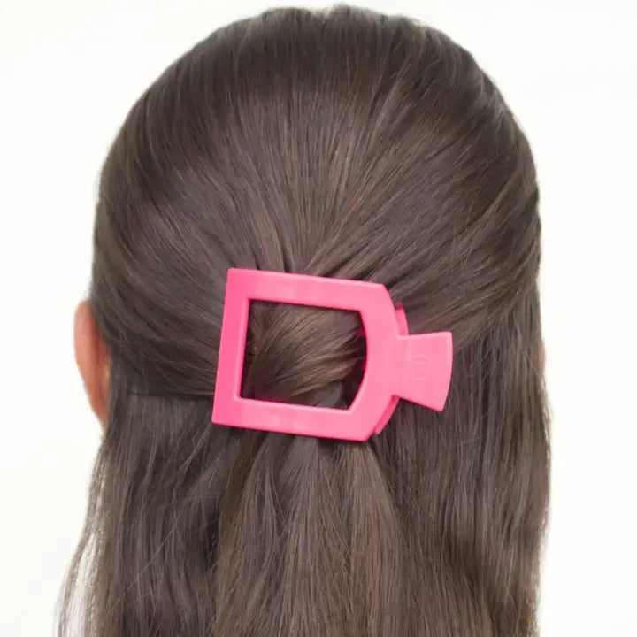 Teleties Flat Square Hair Clip | Small | Tropical Punch