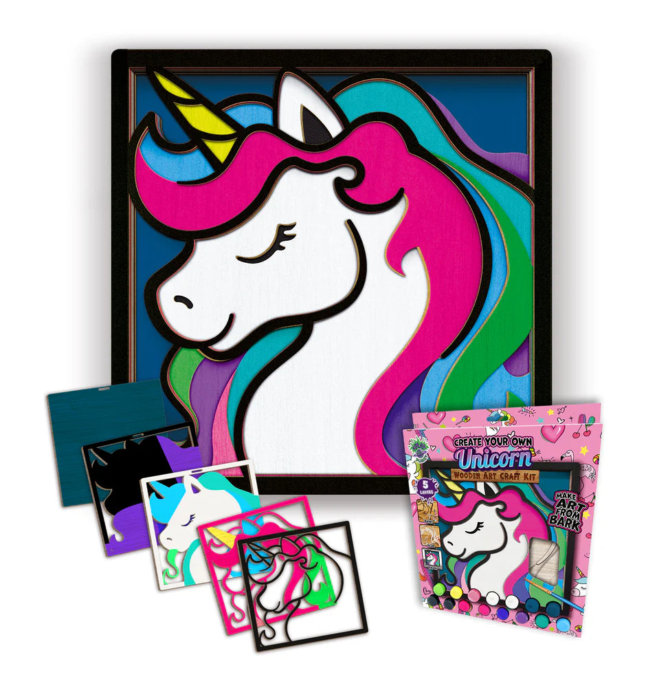 SPLAT PLANET WOODEN UNICORN ART CRAFT KIT