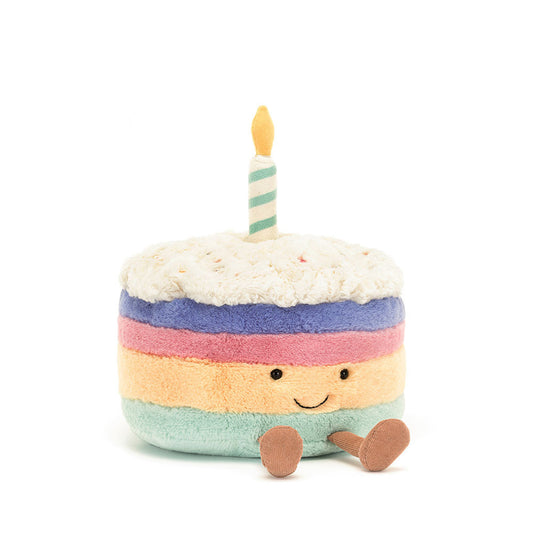 Jellycat Amuseables Rainbow Birthday Cake-Medium