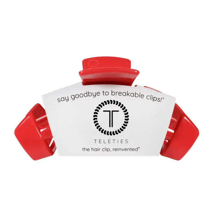 Teleties Classic Hair Clip | Large | USA Red