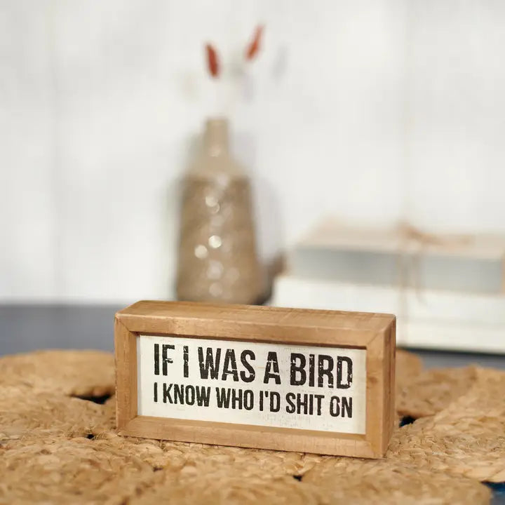 If I Was A Bird Inset Box Sign