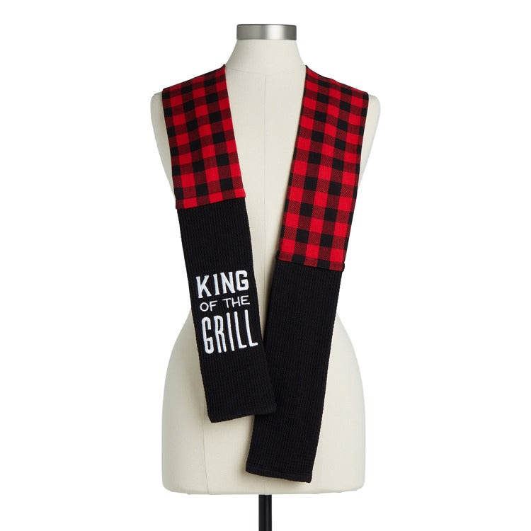 DEMDACO byDesign Serving Black & Red King of the Grill Kitchen Boa 4" x 69"