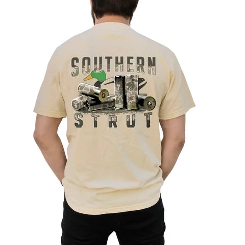 Southern Strut Brand  DECOY CAMO SHELLS T-SHIRT