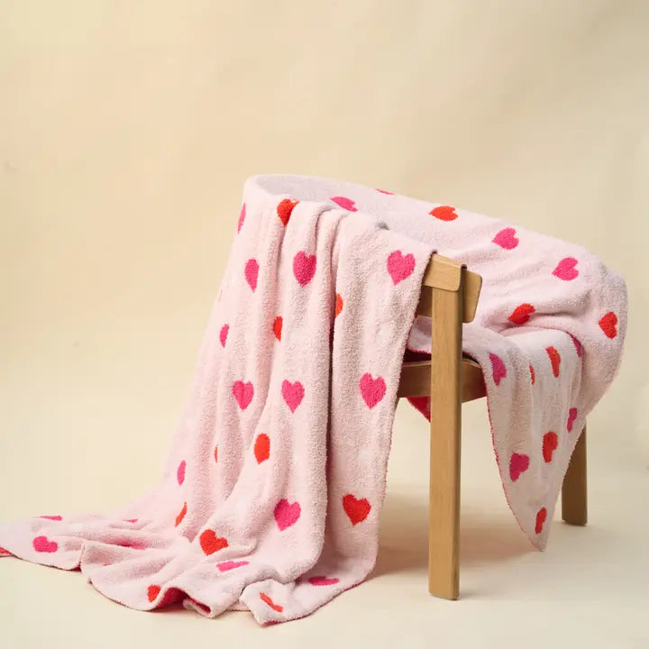 The Darling Effect Cozy Dreams Luxe Blanket-Lil' Hearts